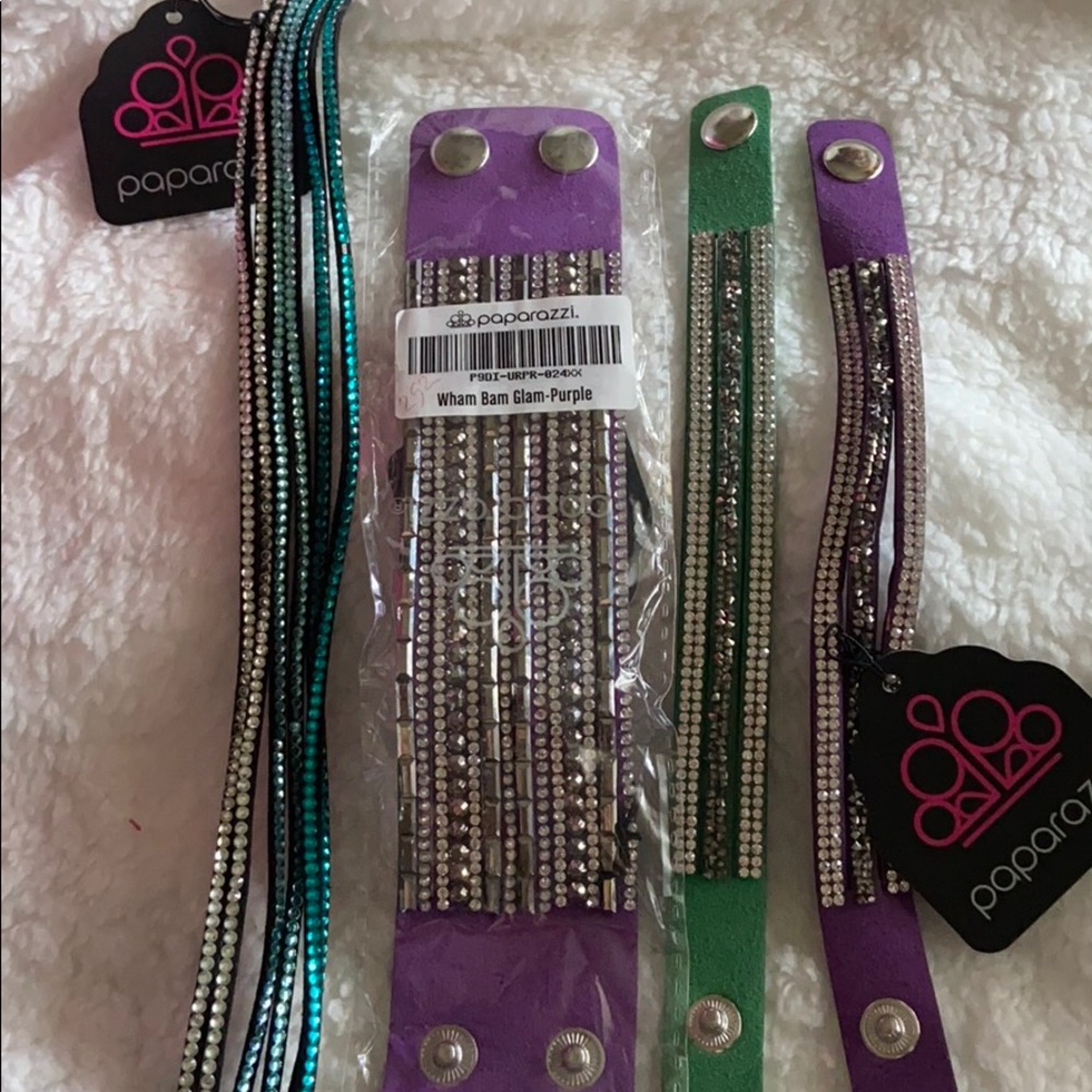 Lot of four paparazzi wrap bracelets